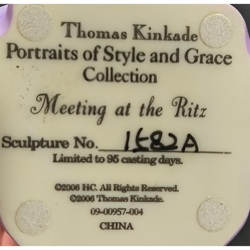 Thomas Kinkade Portraits of Style and Grace Collection, #1582A, "At the Ritz" - Picture 5 of 5
